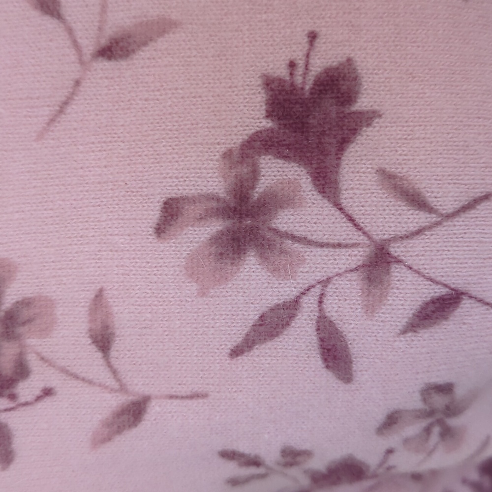 Sarah Spencer Lambswool Angora Rabbit Hair Floral Sweater MEDIUM Pink - Picture 5 of 9